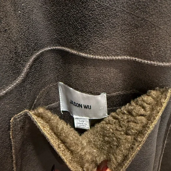Jasun wu reversible Jacket with Faux Shearling Collar - Picture 5 of 7